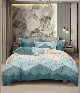 HONOR YOUR HOME Poly Cotton 1 Double Bedsheet with 2 Pillow Covers ( White )