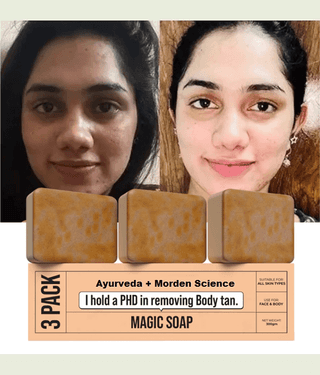 GOVAGGY Skin Whitening Ghar Soaps Sandalwood Saffron Magic Soap Soap for All Skin Type ( Pack of 3 )