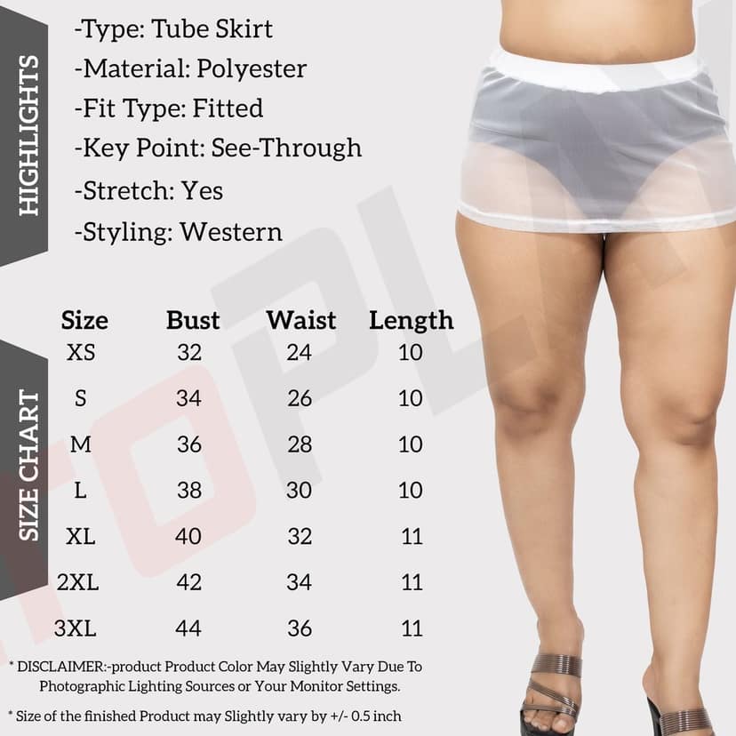 White Mini Mesh Tube Skirt Sheer Material Perfect for Beach or Date Night view 5