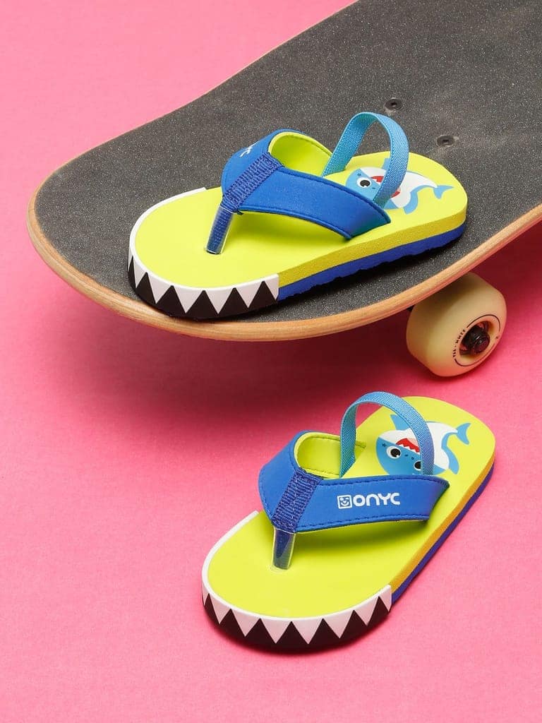 Premium Shark Flip-flops With Adjustable BackSupport - Neon Green (Unisex)