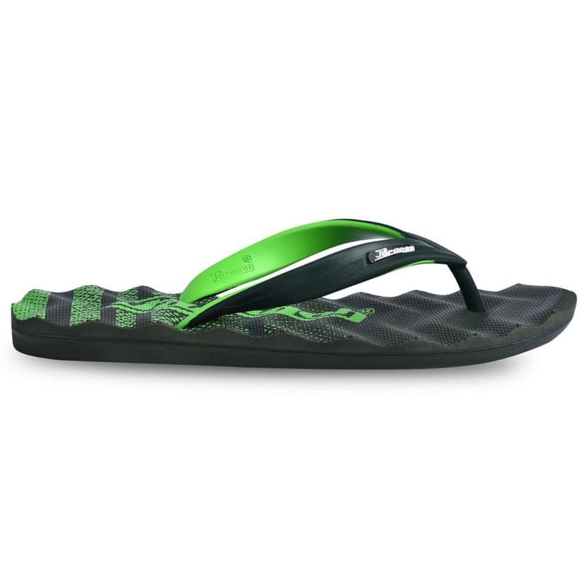 Paragon Lightweight Textured Olive Green Casual Flip Flops for Men view 3