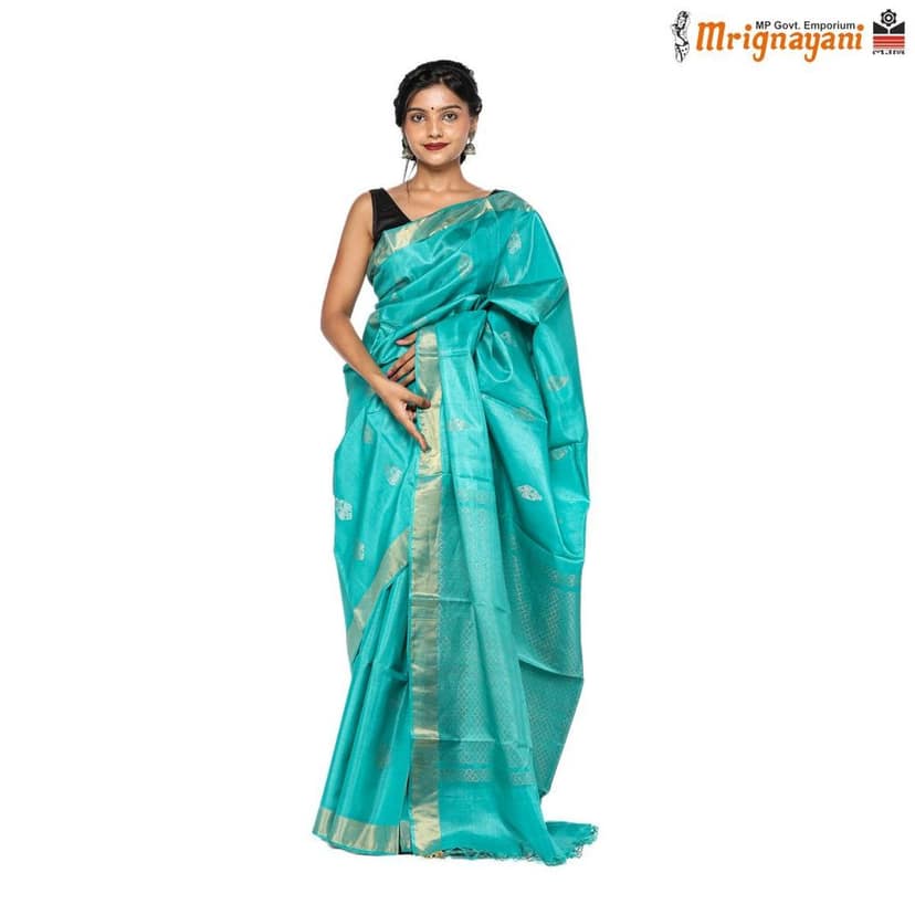 HANDLOOM KOSA SILK SAREE WITH BLOUSE (SKU - 1ST101141220, SAREE - 1170)