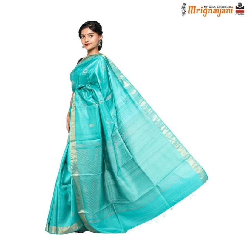HANDLOOM KOSA SILK SAREE WITH BLOUSE (SKU - 1ST101141220, SAREE - 1170) view 3