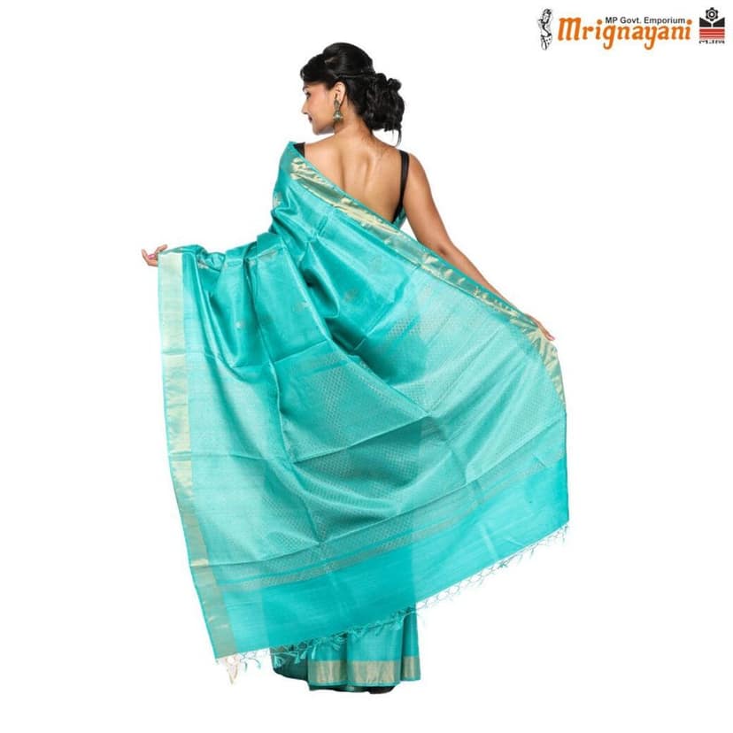 HANDLOOM KOSA SILK SAREE WITH BLOUSE (SKU - 1ST101141220, SAREE - 1170) view 4