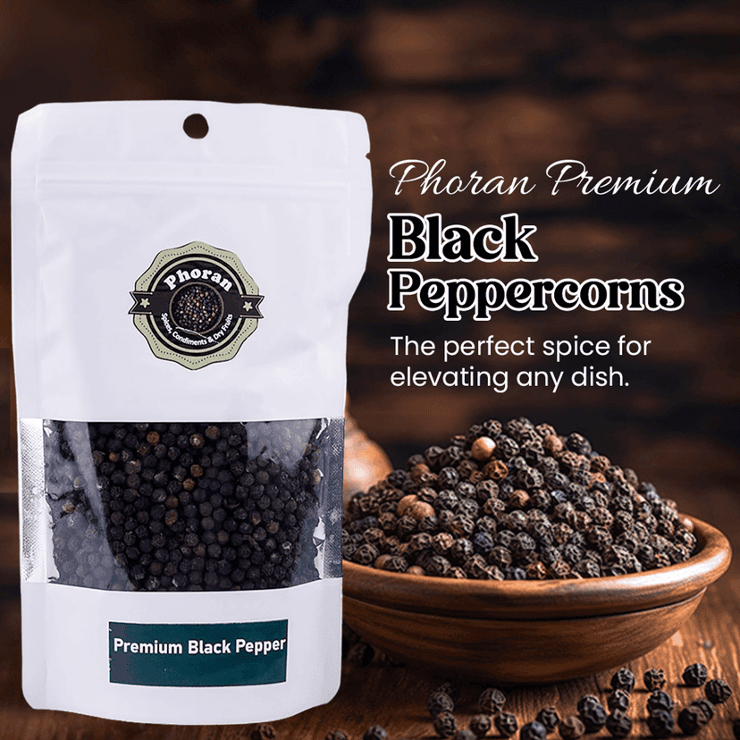 Buy Black Pepper Kali Mirch Online India - Whole Peppercorns | Phoran view 3