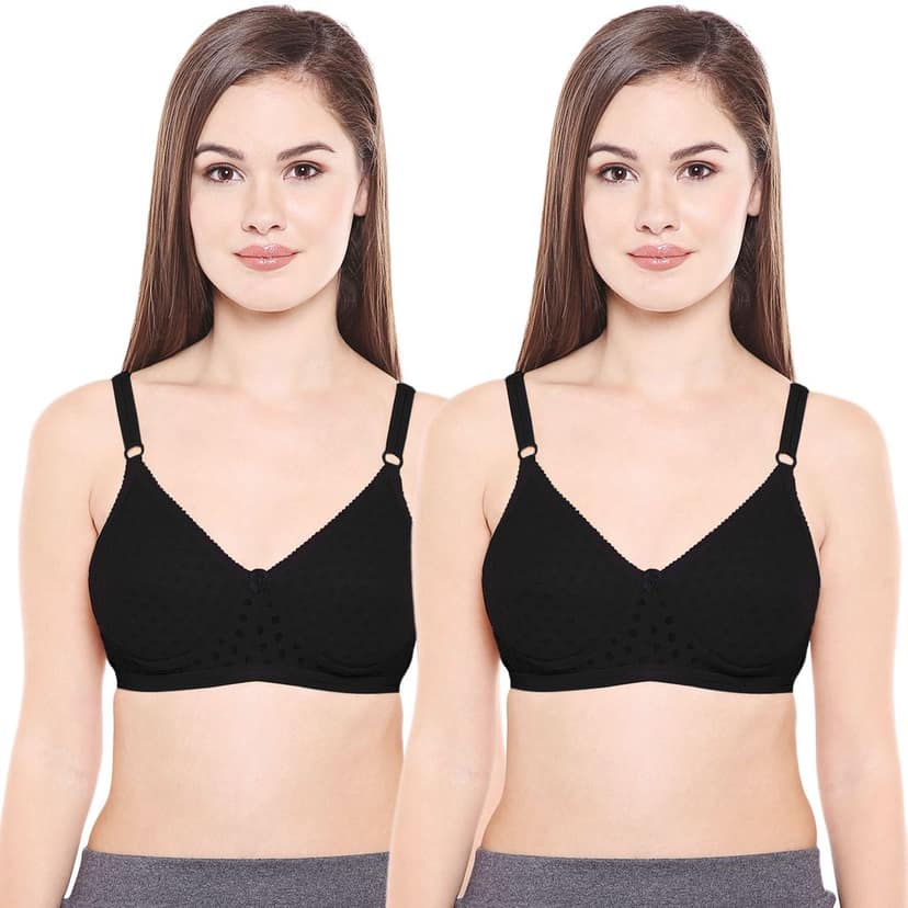 Bodycare Women Cotton Full Coverage Padded Regular Bra Pack - 2 E1576BB