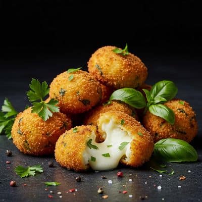 Herbed Mozzarella Fritters