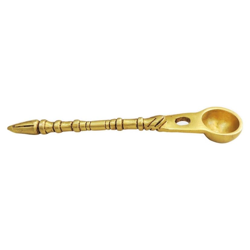 Brass Ghee Spoon for Pooja & Kitchen Use, Height : 0.5 Inch (BSMAS1944 C) view 3