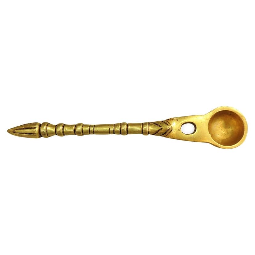 Brass Ghee Spoon for Pooja & Kitchen Use, Height : 0.5 Inch (BSMAS1944 C) view 4