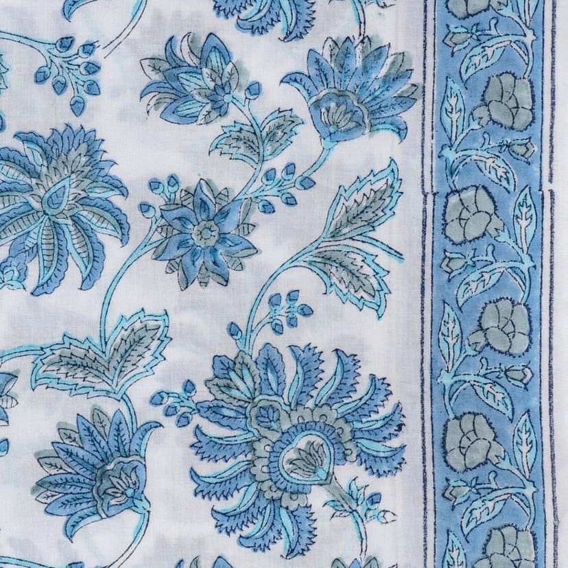 Designer Hand Block Print Pure Cotton Suit with Chiffon Dupatta (PCHF230) view 4