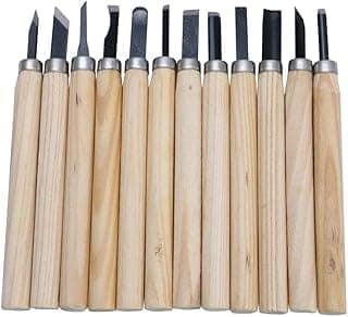 KABEER ART Wood Carving Tool Set of 12pcs for Carpenters and Hobbyists