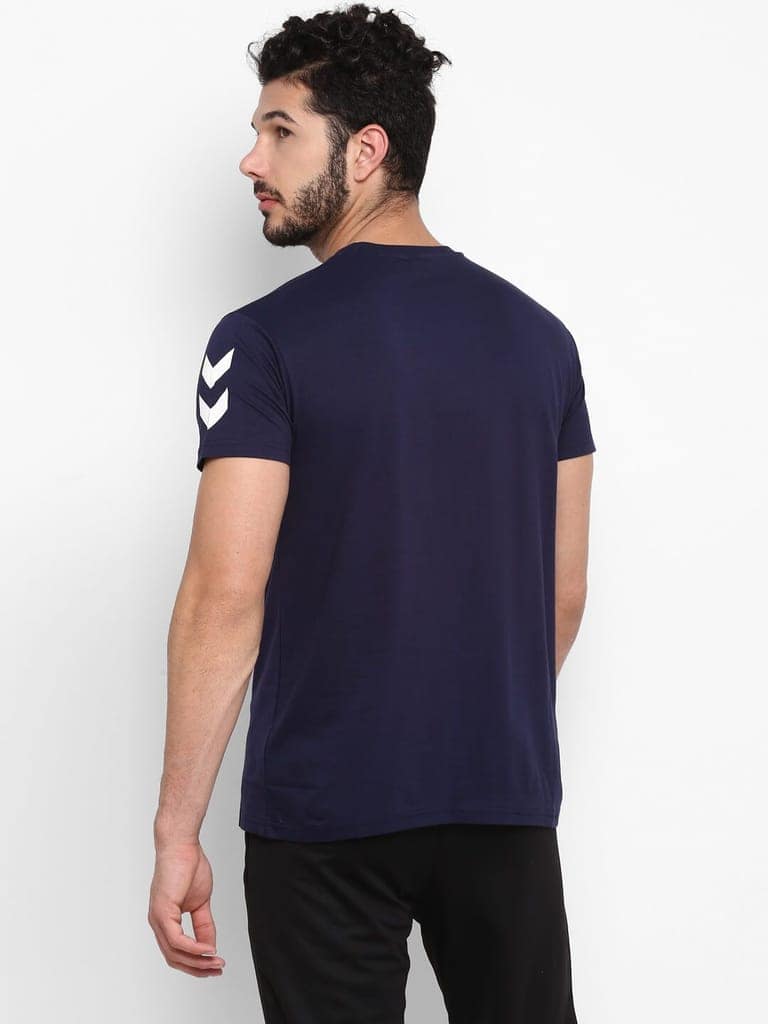 Go Cotton Round Neck Cotton Rich Half Sleeve Solid Regular fit Cottonpoly T-shirt for Men Comfortable soft Breathable Fabric Stretchable for Everyday Use Ideal for Casualwear view 3