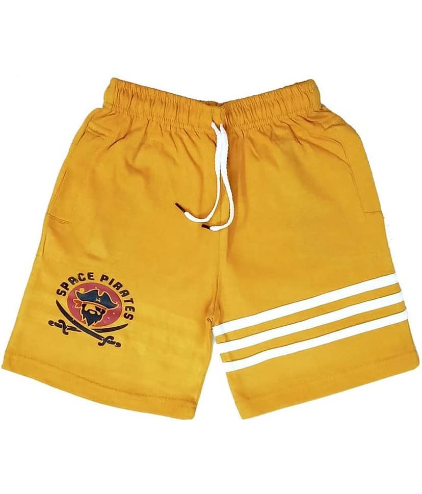 atlans Pack of 4 Cotton Blend Shorts For Boys ( Yellow ) view 2