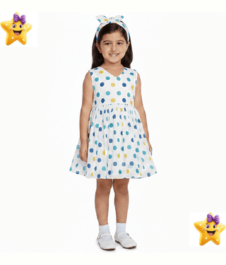 harshvardhanmart.com Georgette Frock For Baby Girls ( Pack of 1 , Blue )