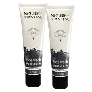 Nourish Mantra-Ratrani Moroccan Lava Face Wash (100 ml) |Enriched With Moroccan Clay Activated Charcoal & Vitamin E| Face Wash For All Skin Types | Paraben & SLS SLES Free (Pack of 2)