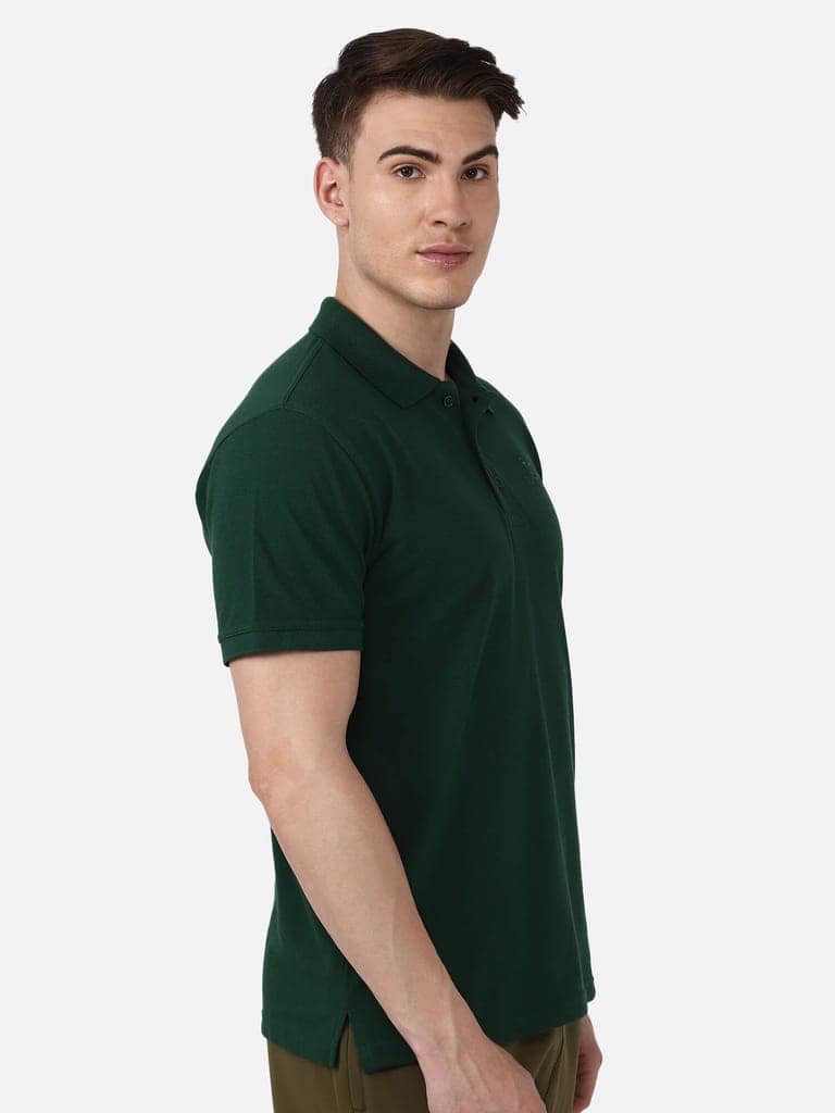 Dany Polo Neck Cotton Rich Half Sleeve Solid Regular fit Cottonpoly T-shirt for Men Comfortable soft Breathable Fabric Stretchable for Everyday Use Ideal for Casual wear and officewear view 2
