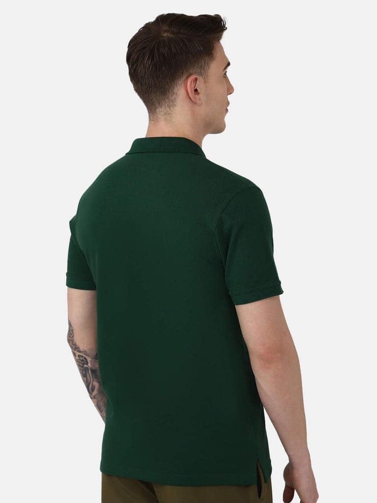 Dany Polo Neck Cotton Rich Half Sleeve Solid Regular fit Cottonpoly T-shirt for Men Comfortable soft Breathable Fabric Stretchable for Everyday Use Ideal for Casual wear and officewear view 4