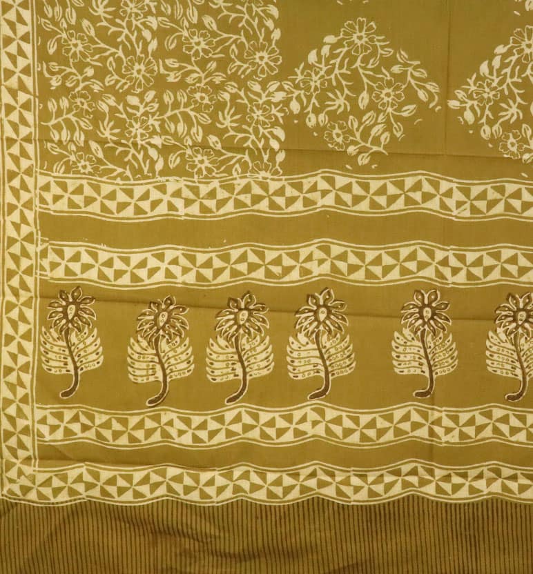 Handcrafted Dabu Print Cotton Dress Material – 3 Piece Set view 5