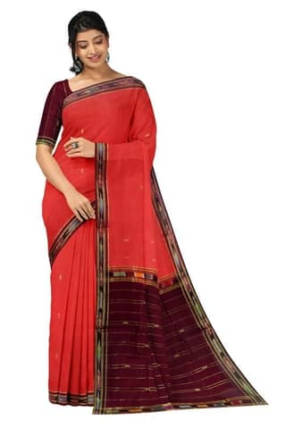 APCO Handloom (A Andhra Pradesh Govt Emporium)- Women's Traditional Pure Handloom Bandar (Polavaram) Cotton Saree | BCS0057