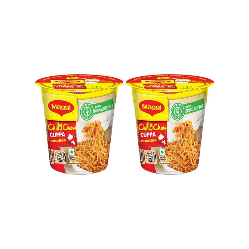 Maggi Cuppa Chilly Chow Cup Noodles - Pack of 2