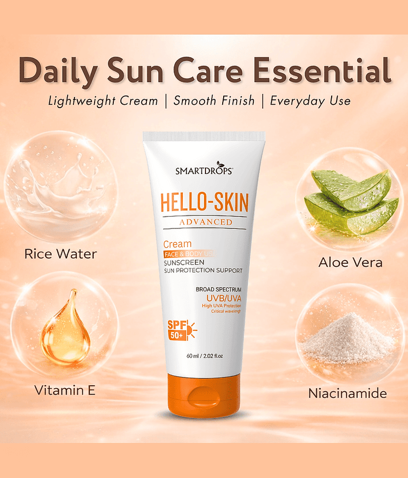 Smartdrops SPF 50 Sunscreen Cream For All Skin Type ( Pack of 1 ) view 2