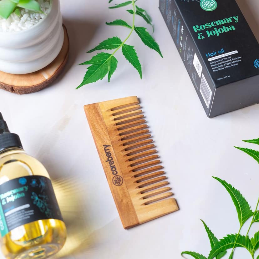 Careberry's Neem Nirvana Shampoo Comb | Reduce Breakage and Hairfall | Neem Comb For Detangling and Hair Growth view 7