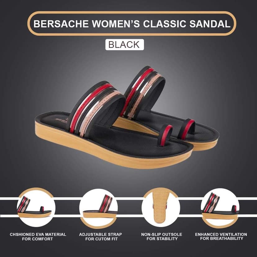 Bersache Extra Soft Classic Casual with Back Strap Regular wear with Ultra Soft & Flexibility Technology Sandal for Women's view 5