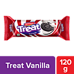 Britannia Treat Sandwich Biscuits - Kool Vanilla, 120 G