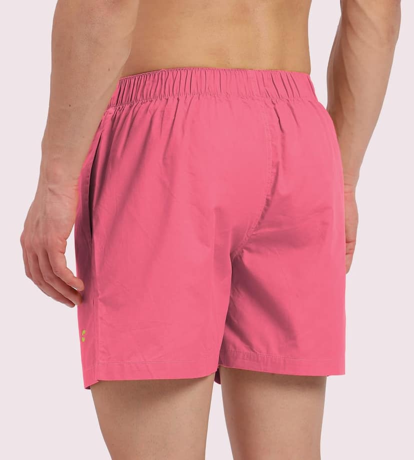 Freecultr Regular Fit Ultralight All Day Boxer Shorts for Men | 100% Cotton Fabric, Dual Deep Side Pocket, Microfibre Waistband Pack of 1-Malibu Peach view 3