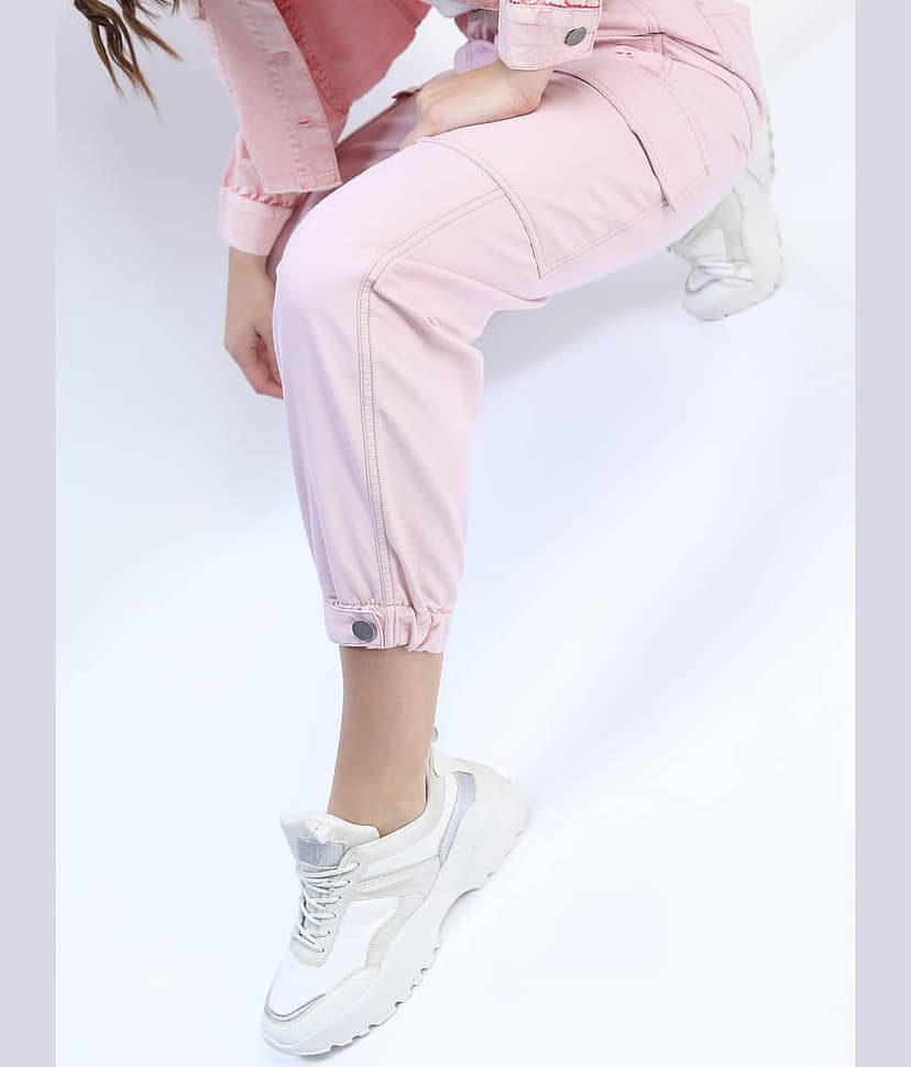 Tokyo Talkies Women's Regular Fit Mid-Rise Jeans ( Pink ) view 2