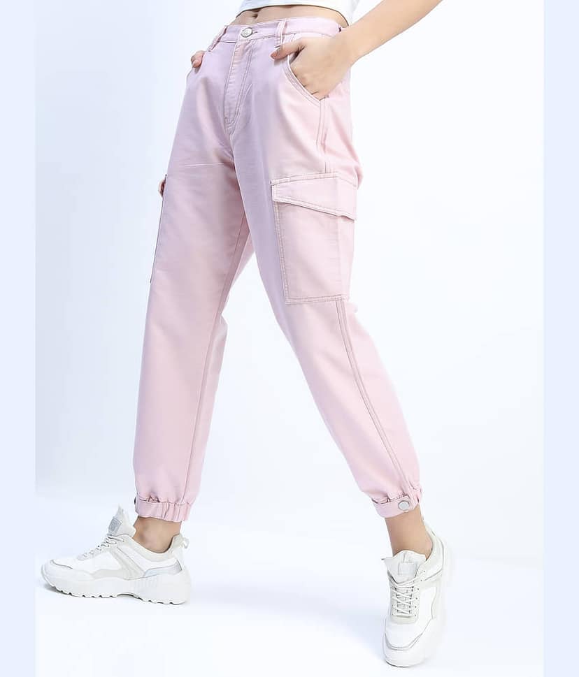 Tokyo Talkies Women's Regular Fit Mid-Rise Jeans ( Pink ) view 4