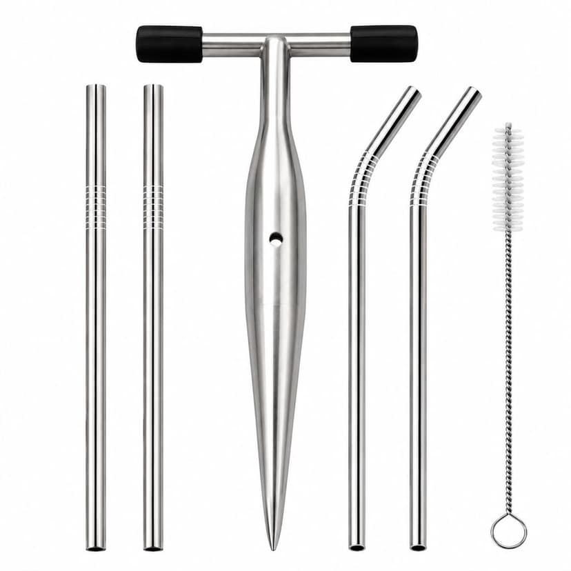 Coconut Opener Tool for Tender Green Coconut, Stainless Steel, 6 Pcs