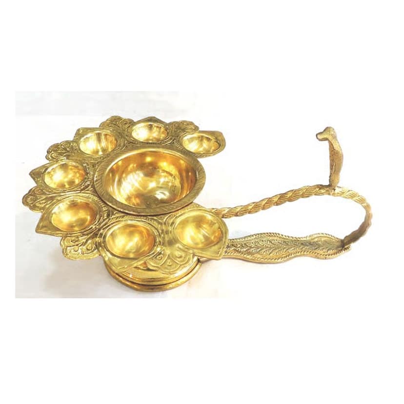Aluminium Table Decor Oil Lamp � Deepak (Pack of 6 Pieces), Height : 5.2 Inch (FMAS721 D) view 2