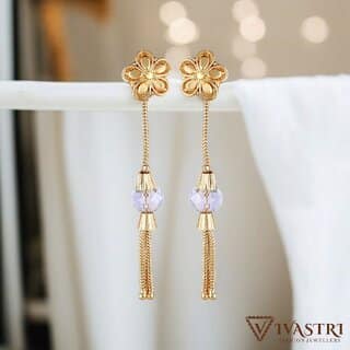 Vivastri Shimmering CharmingChangeable drop Earring for Women and Girls [VIVA2656ERG]