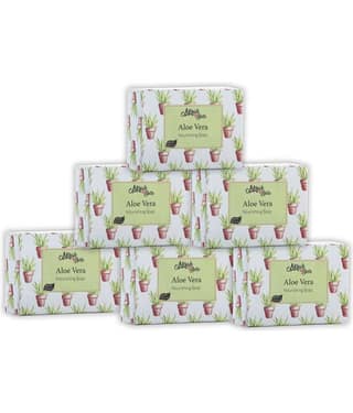 Mirah Belle Organic Aloe Vera Nourishing Soap Bar (125 gm) Soap 750 gram g Pack of 6