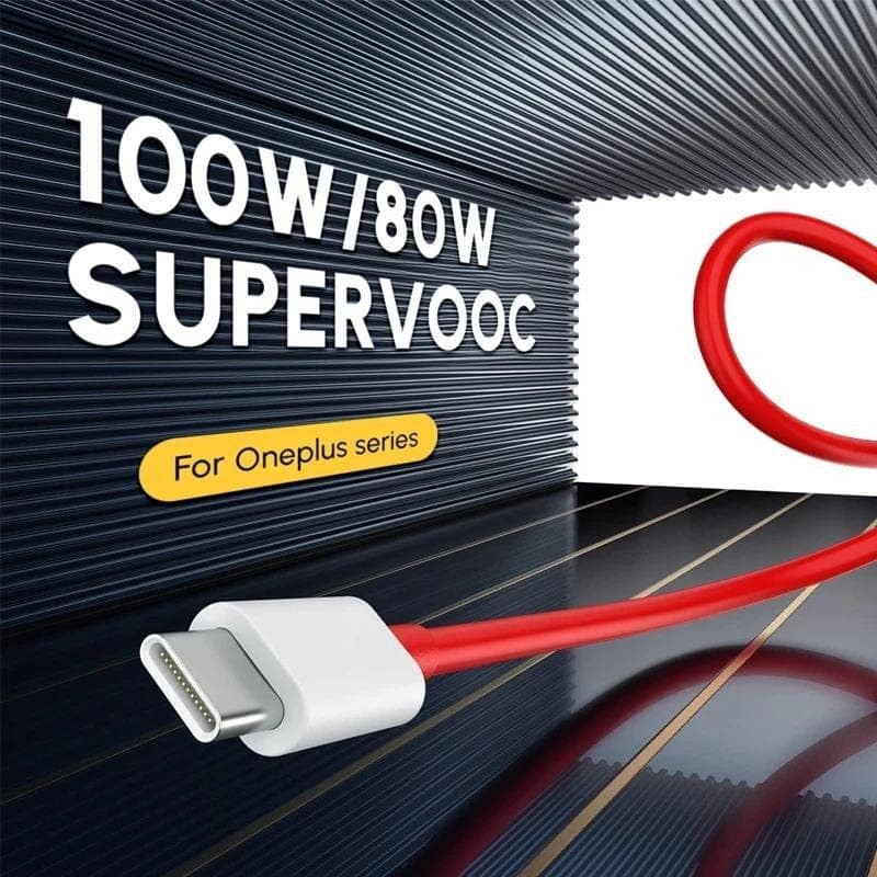 ONE PLUS Original Type C to C Cable 100W Dash,Warp,SuperVooc Charging Data Cable Type-C [10V/6.5A] Compatible with One Plus 11/11R 5G/10R/10T/9/9R/9 Pro/9RT/8T Nord, USB-C Charging Adapter Cord view 3