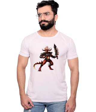 Nityanand Enterprises White Cotton Blend T-Shirt