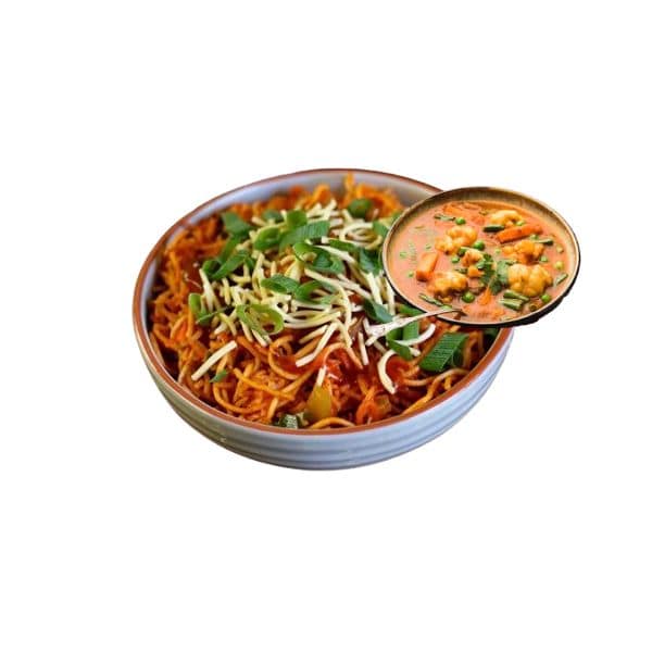 Veg Triple Fried Rice with Gravy Half