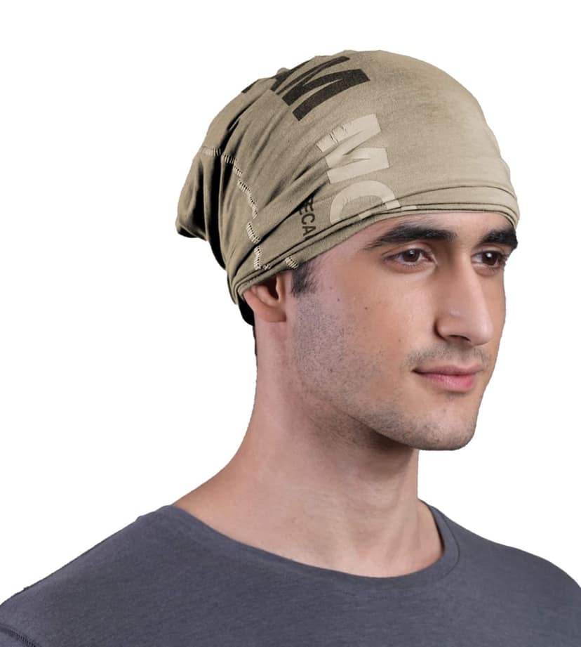 FREECULTR Unisex Bamboo Bandana, Anti Microbial Super Soft & Comfort Fit, Breathable Multipurpose Headband, Face Mask for Dust Protection and Sun - Printed Pack of 2-Beach Sand,Pastle Peach view 3