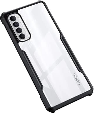 PLUGTECH Slim Shockproof Case | Matte Black Soft | Drop Protection | Precise Cutouts | Premium Mobile Cover for Oppo Reno 4 Pro