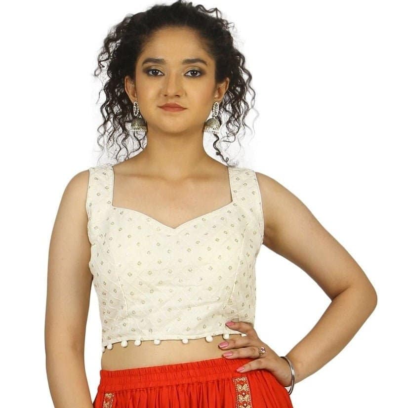 TheHangr Dyable White Embroidered Blouse - 32 view 2