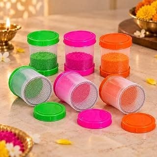 Ascension ® Design Creativity Diwali Floor Rangoli Art 6 Rangoli Plastic Filler for Rangoli Making Tool