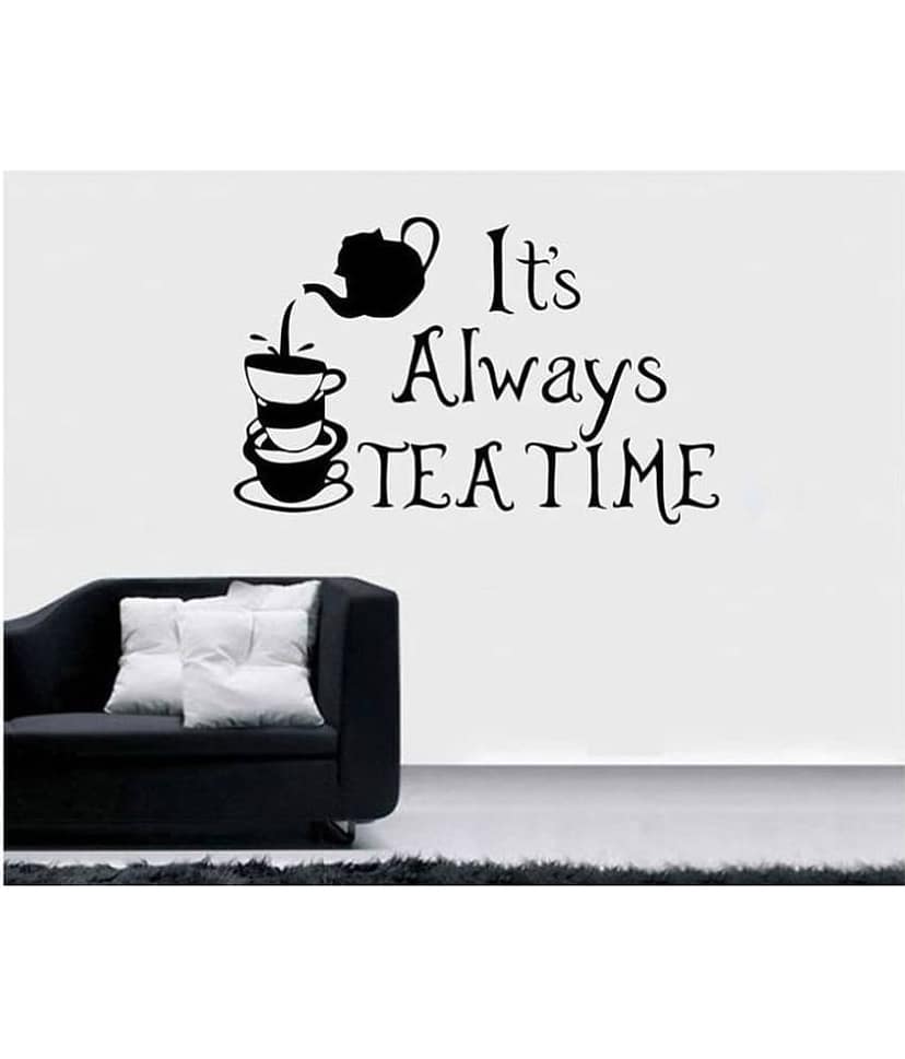 Asmi Collection Tea Time for Cafe, Restaurants, Kitchen Foods & Beverages Sticker ( 60 x 90 cms )
