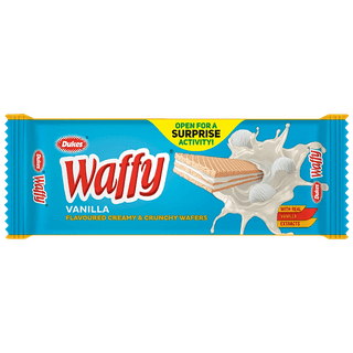 Dukes Waffy Wafers - Vanilla Flavoured, Creamy & Crunchy, 60 G Pouch