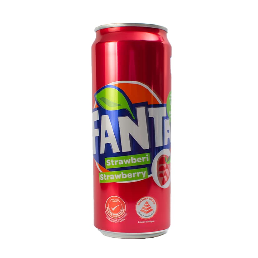 Fanta Sparkling Soft Drink - Strawberry, Refreshing, 320 Ml