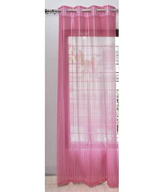 Panipat Textile Hub Others Semi-Transparent Eyelet Window Curtain 7 ft Single -White