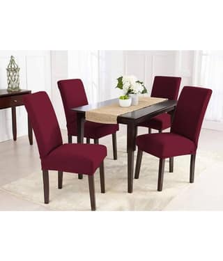 MAHALUXMI COLLECTION 1 Seater Polyester Chair Cover ( Pack of 4 )