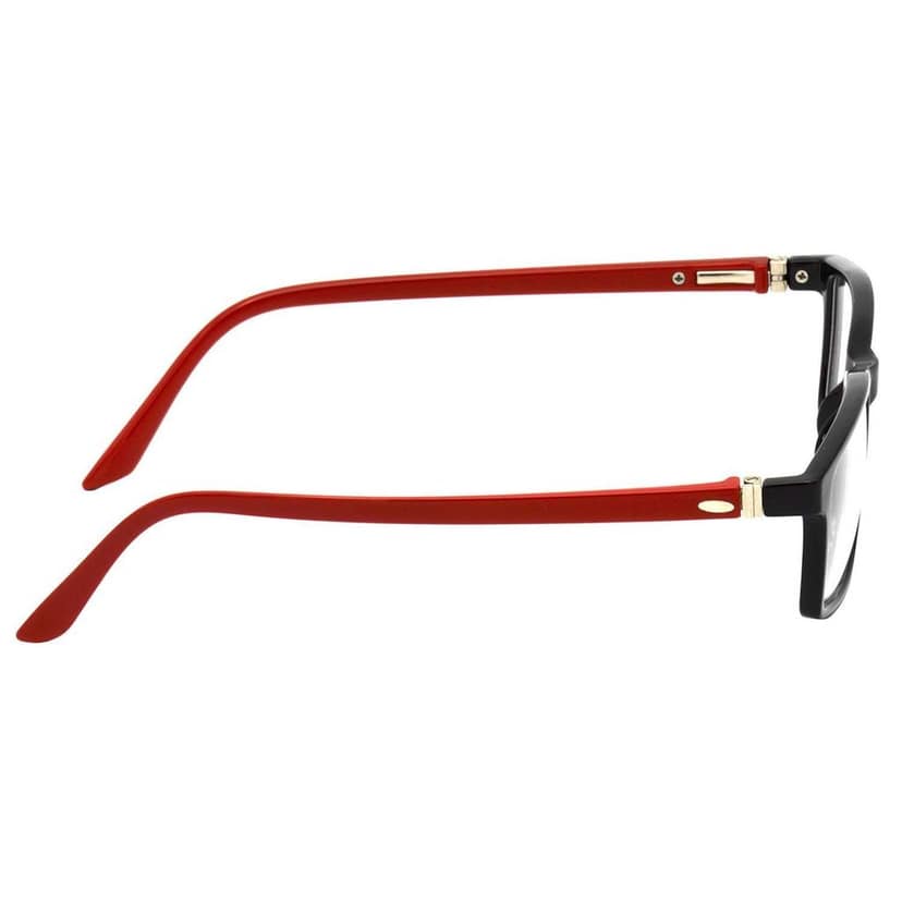 Hrinkar Plastic Full Rim Rectangle eyeglass frames Men & Women - HFRM-BK-RD-11 view 3