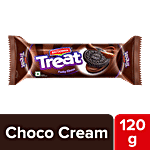 Britannia Treat Sandwich Biscuits - Funky Choco, 120 G