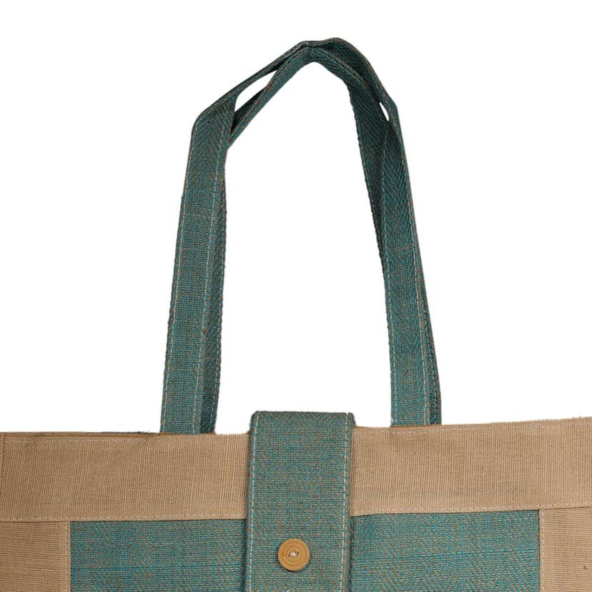 Jharcraft JUTE Shopping Bag With Front Pocket(BG00632) view 10